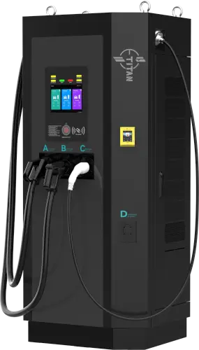 Seitenansicht rechts der Combo DC-Ladestation 60-120KW mit Display