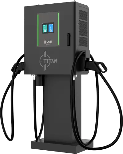 Seitenansicht rechts der Wallbox DC-Ladestation 30-60KW mit Display