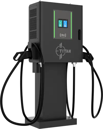 Seitenansicht links der Wallbox DC-Ladestation 30-60KW mit Display